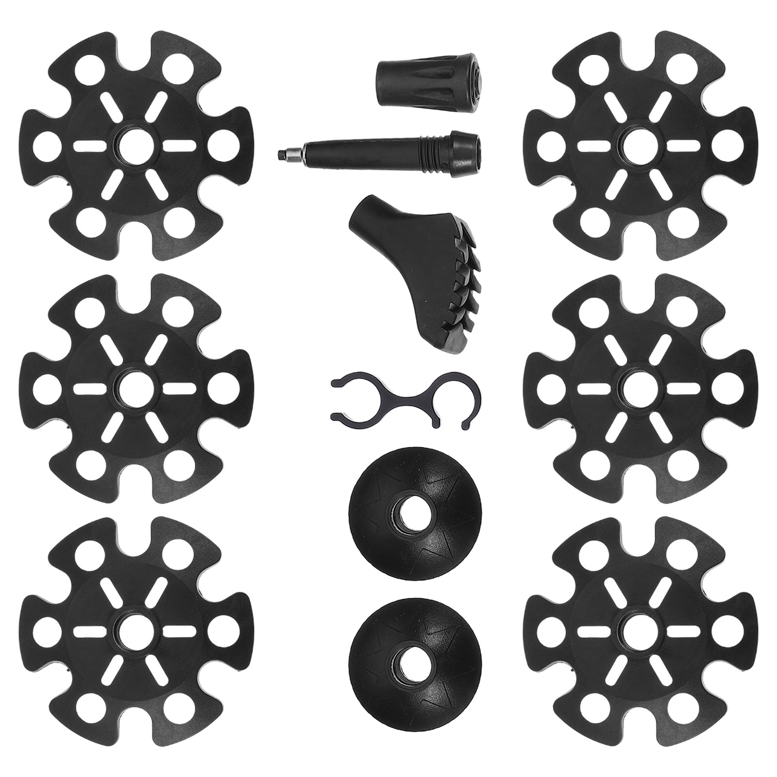 Snow Baskets Mud Baskets Trekking Pole - 1 Set Trekkingstock-Schutzkappen mit Hartmetallspitze und
