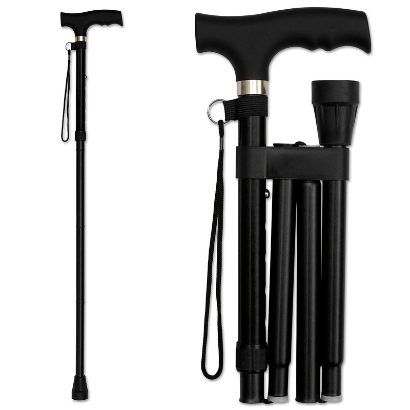 Folding Walking Sticks Hiking Adjustable - 4-teiliger ultraleichter, verstellbarer, faltbarer Wanderstock mit
