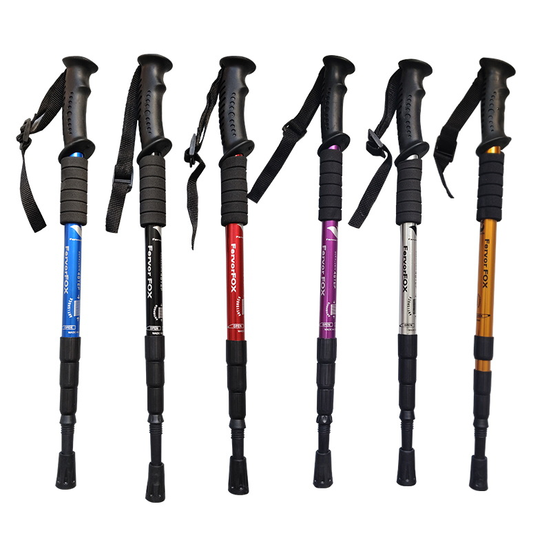 Folding Walking Sticks Hiking Adjustable - Trekkingstöcke Wanderstöcke Verstellbare Aluminiumlegierung 4-teilig Leichtgewichtige