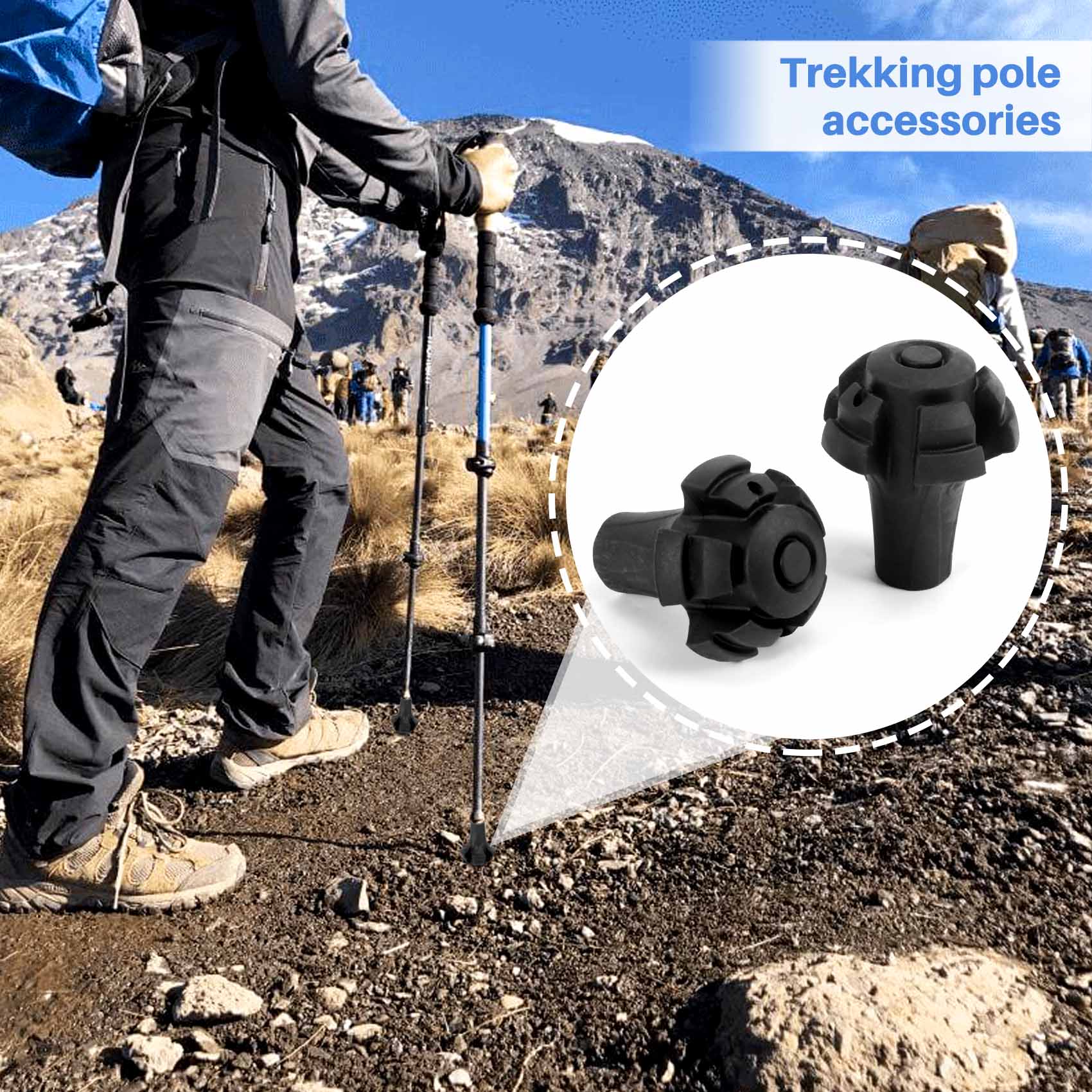 A3 # (Verbessert) 683F Vierer- – Trekking Pole Rubber Tips Feet Replacement Bewertung und Preis