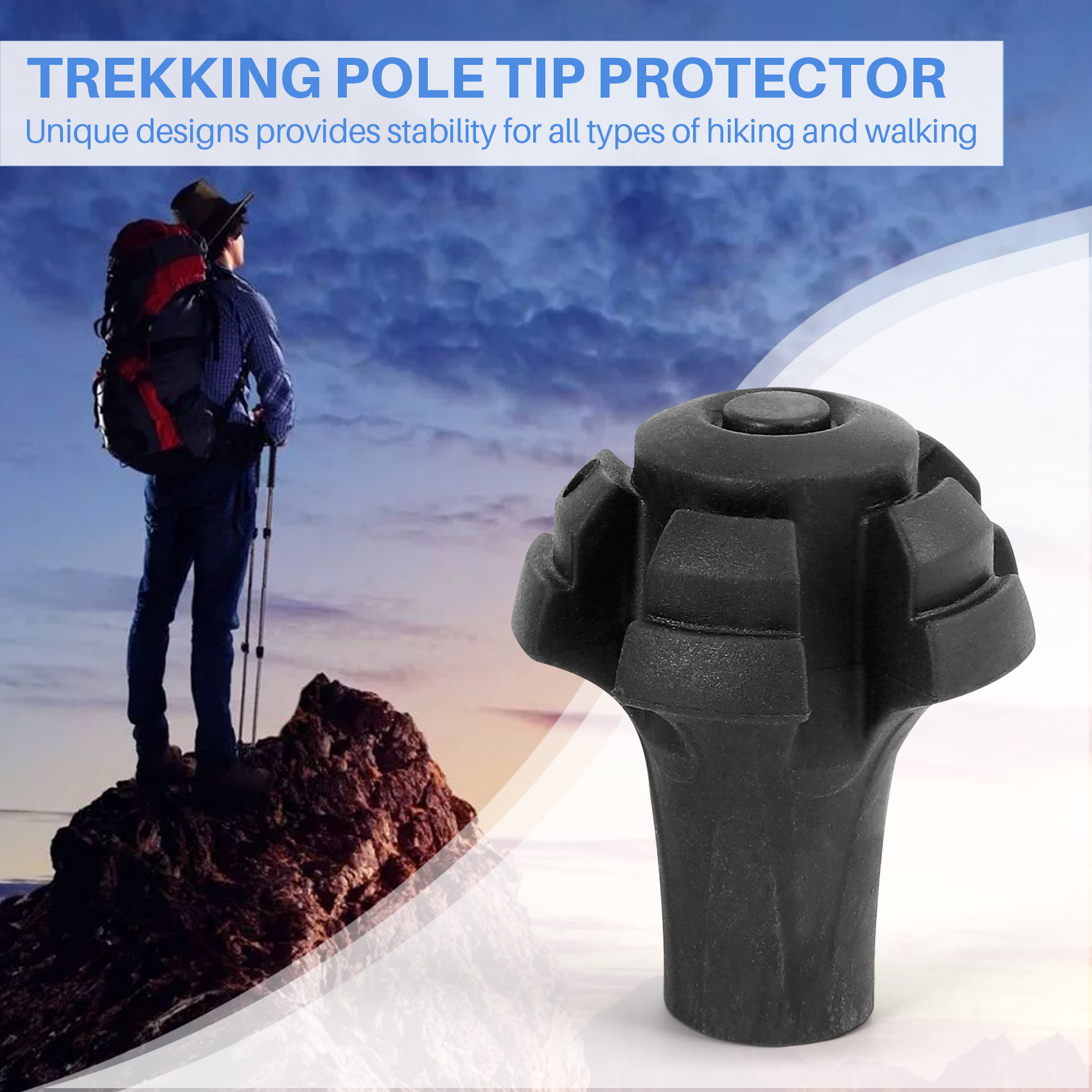 A3 # (Verbessert) 683F Vierer- – Trekking Pole Rubber Tips Feet Replacement Bewertung und Preis