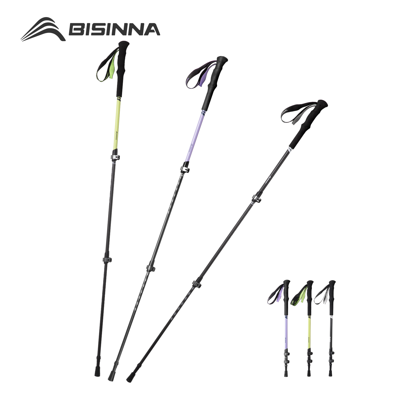 BISINNA 2 Stück Trekkingstöcke – Carbon Fiber Trekking Poles Ultralight Pair Bewertung und Preis