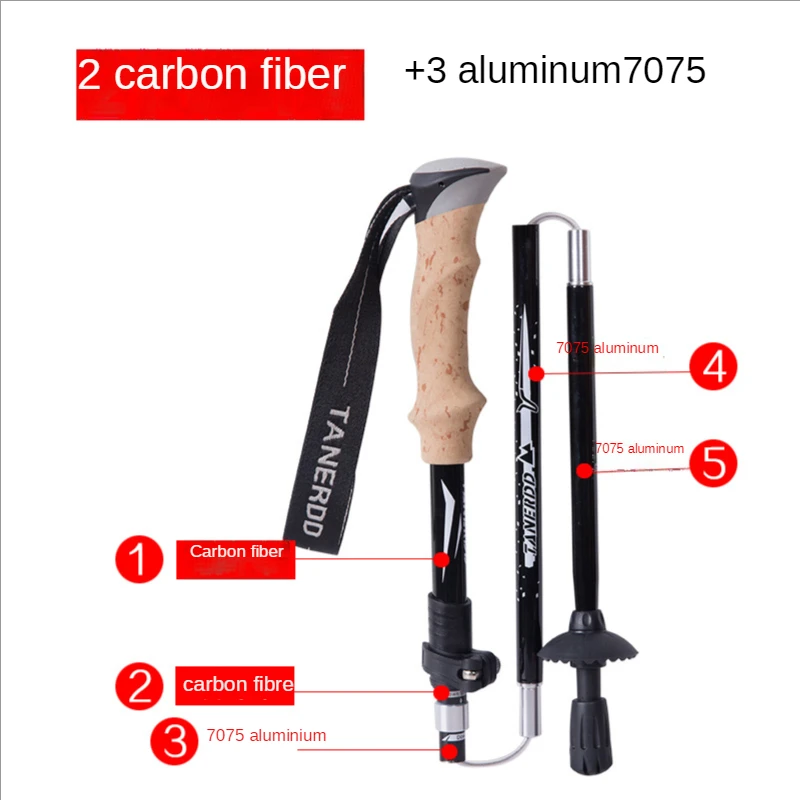 Outdoor Carbon Fiber Trekking  – Carbon Fiber Trekking Poles Ultralight Pair Bewertung und Preis