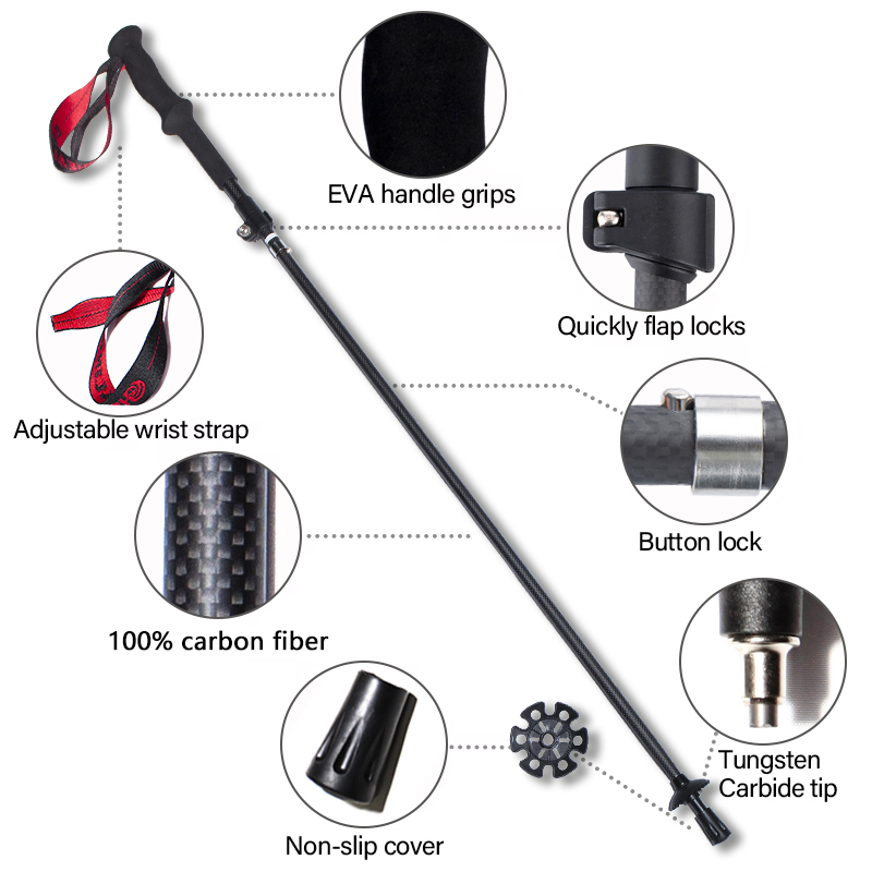 Ultraleichte Carbonfaser-Trekk – Nordic Walking Poles Carbon 100 Bewertung und Preis