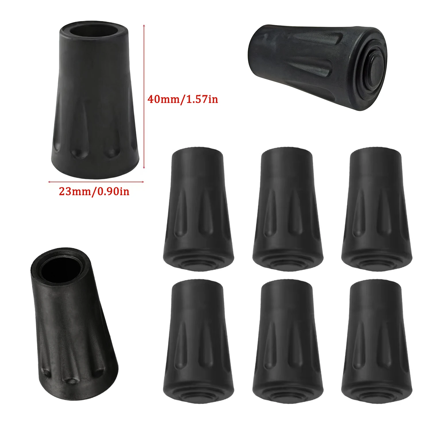 10-40 Stück Trekkingstock-Gumm – Trekking Pole Rubber Tips Feet Replacement Bewertung und Preis