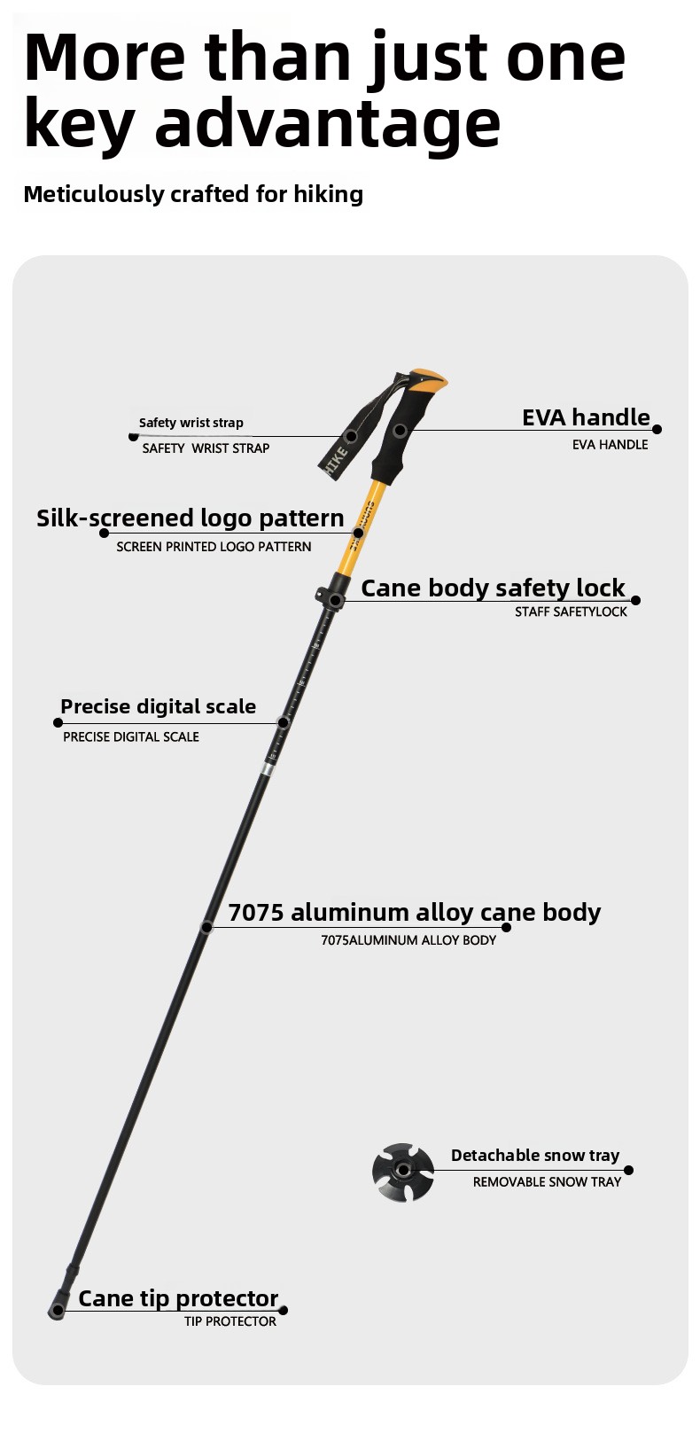 Faltbarer Trekkingstock aus Al – Folding Walking Sticks Hiking Adjustable Bewertung und Preis