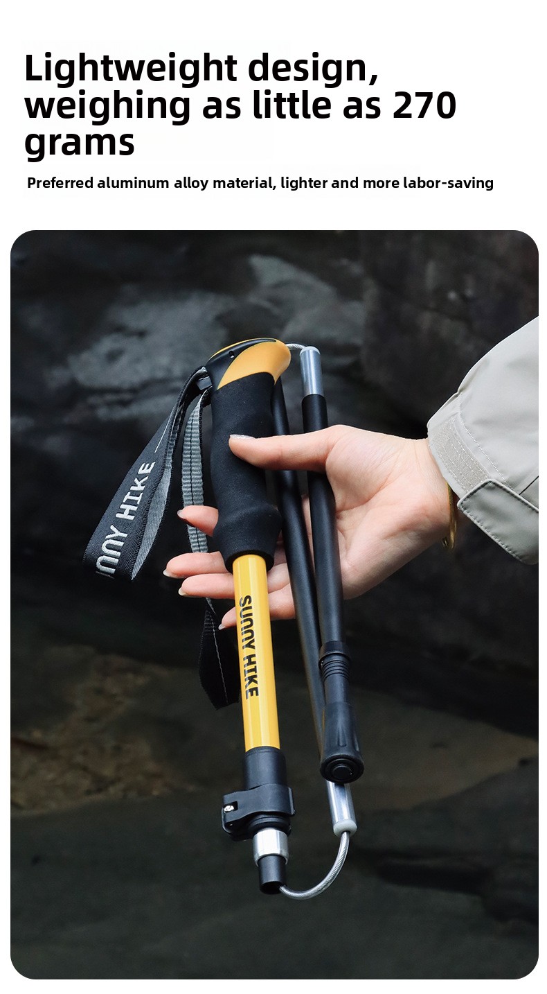 Faltbarer Trekkingstock aus Al – Folding Walking Sticks Hiking Adjustable Bewertung und Preis