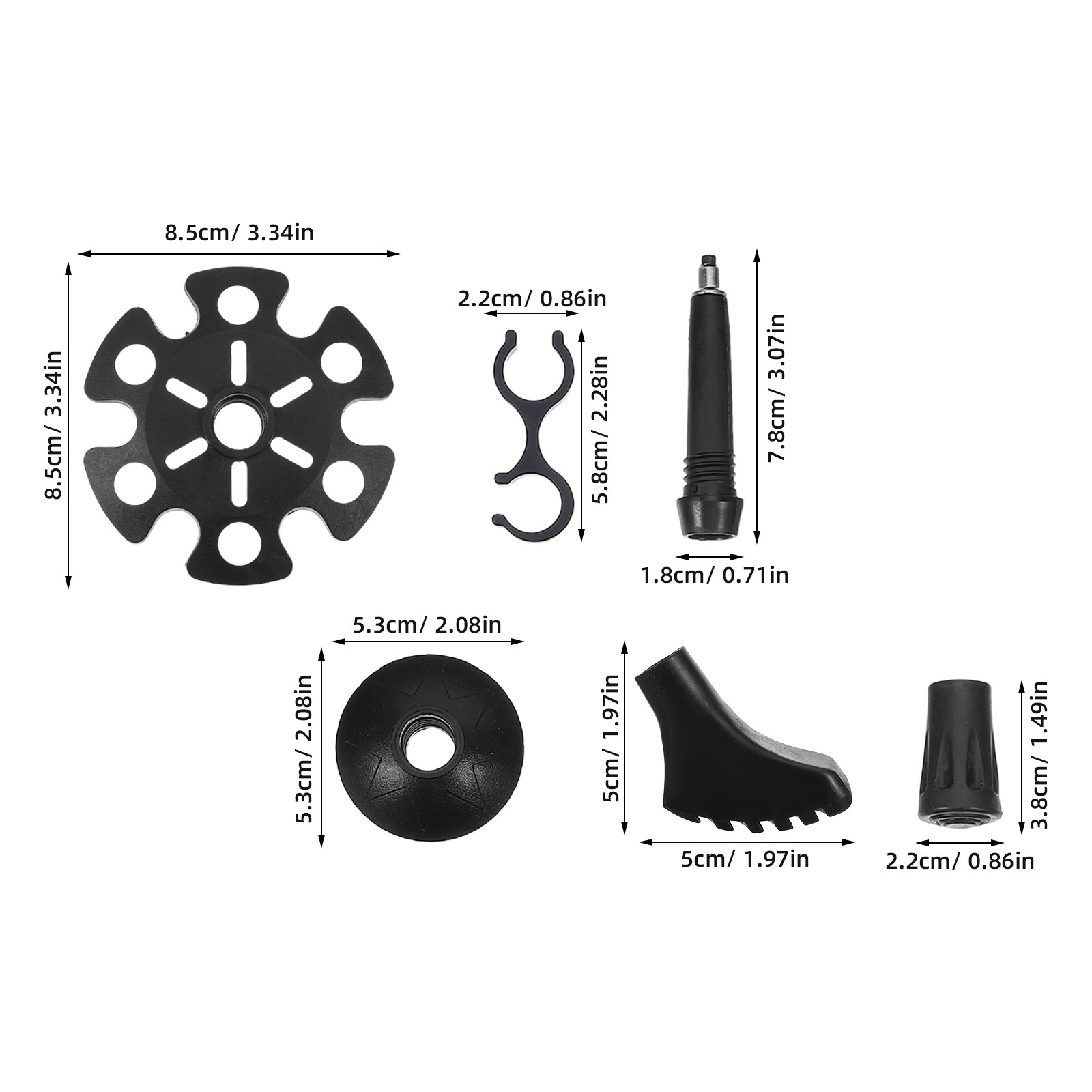 1 Set Trekkingstock-Schutzkapp – Snow Baskets Mud Baskets Trekking Pole Bewertung und Preis