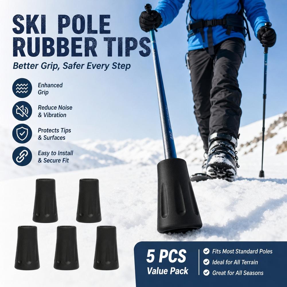 5/10 Stück Skistöcke mit rutsc – Trekking Pole Rubber Tips Feet Replacement Bewertung und Preis