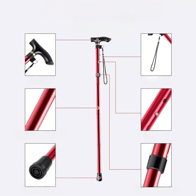 1 Stück faltbarer Gehstock, tr – Folding Walking Sticks Hiking Adjustable Bewertung und Preis