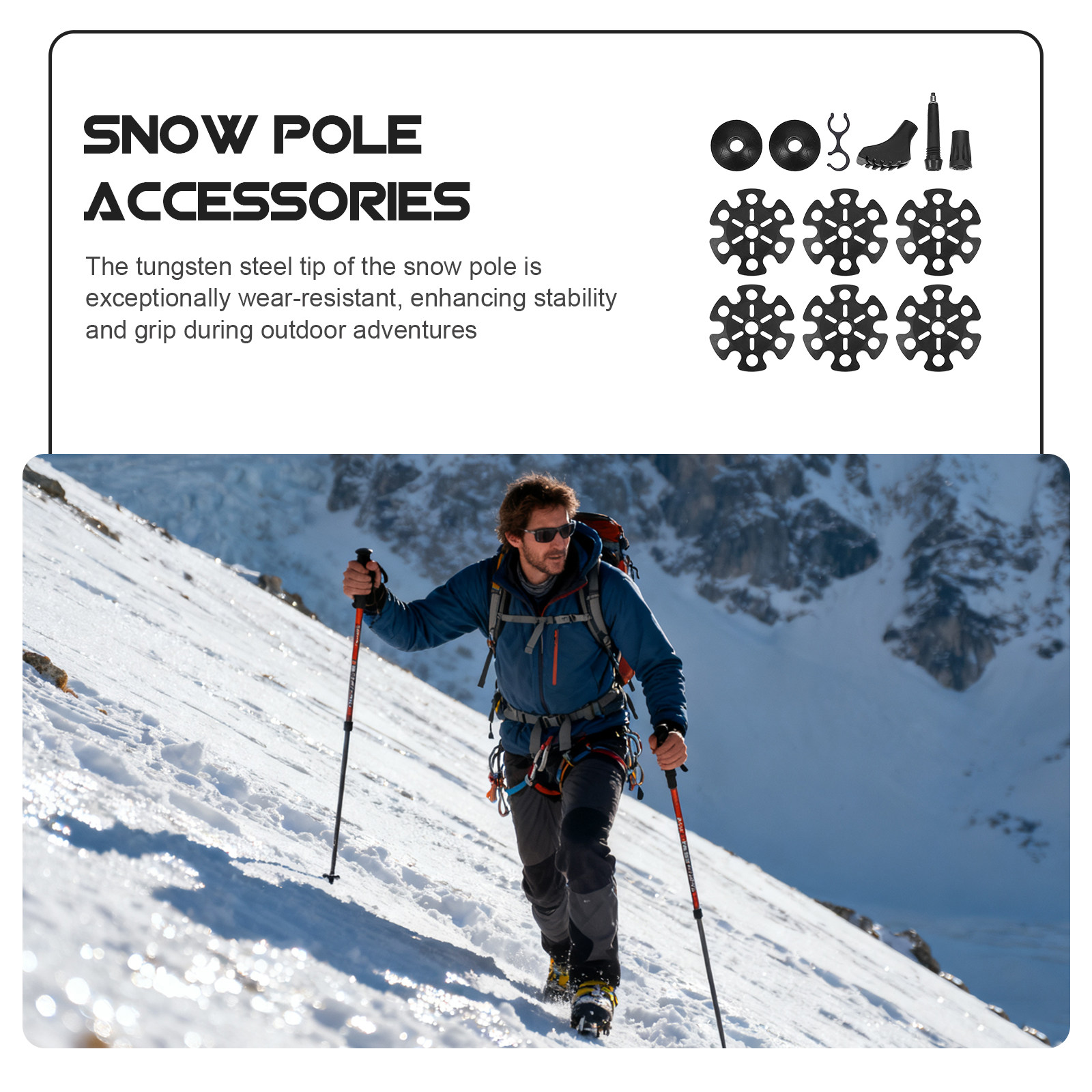 1 Set Trekkingstockspitzen aus – Snow Baskets Mud Baskets Trekking Pole Bewertung und Preis
