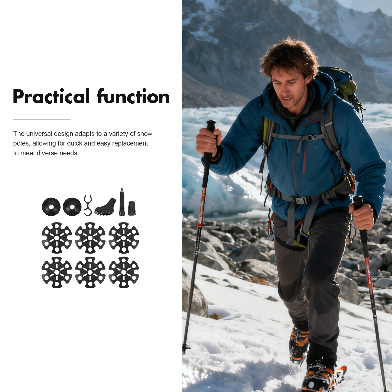 1 Set Trekkingstockspitzen aus – Snow Baskets Mud Baskets Trekking Pole Bewertung und Preis