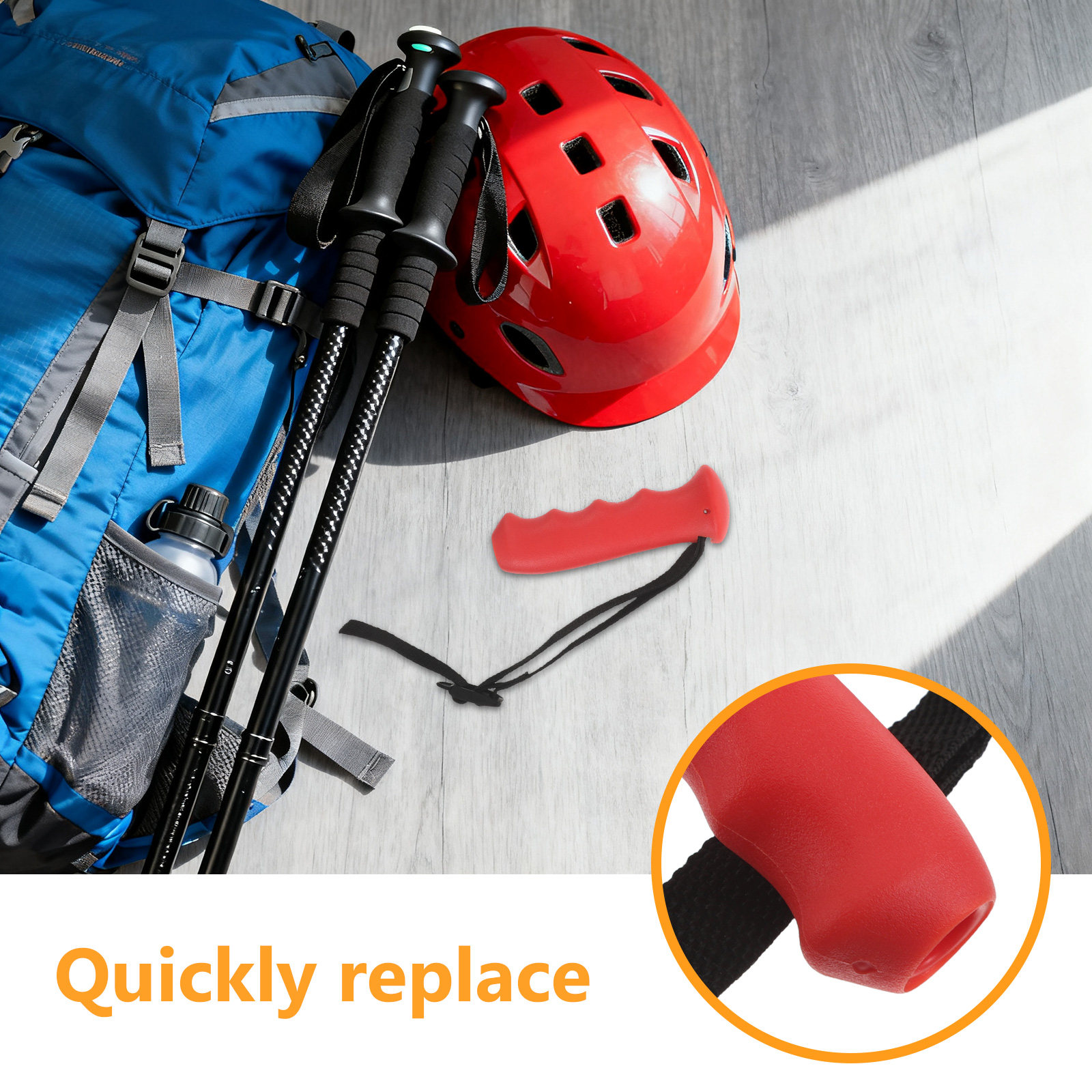 Roter Gehstockgriff-Ersatz, er – Wrist Straps Replacement Trekking Pole Bewertung und Preis