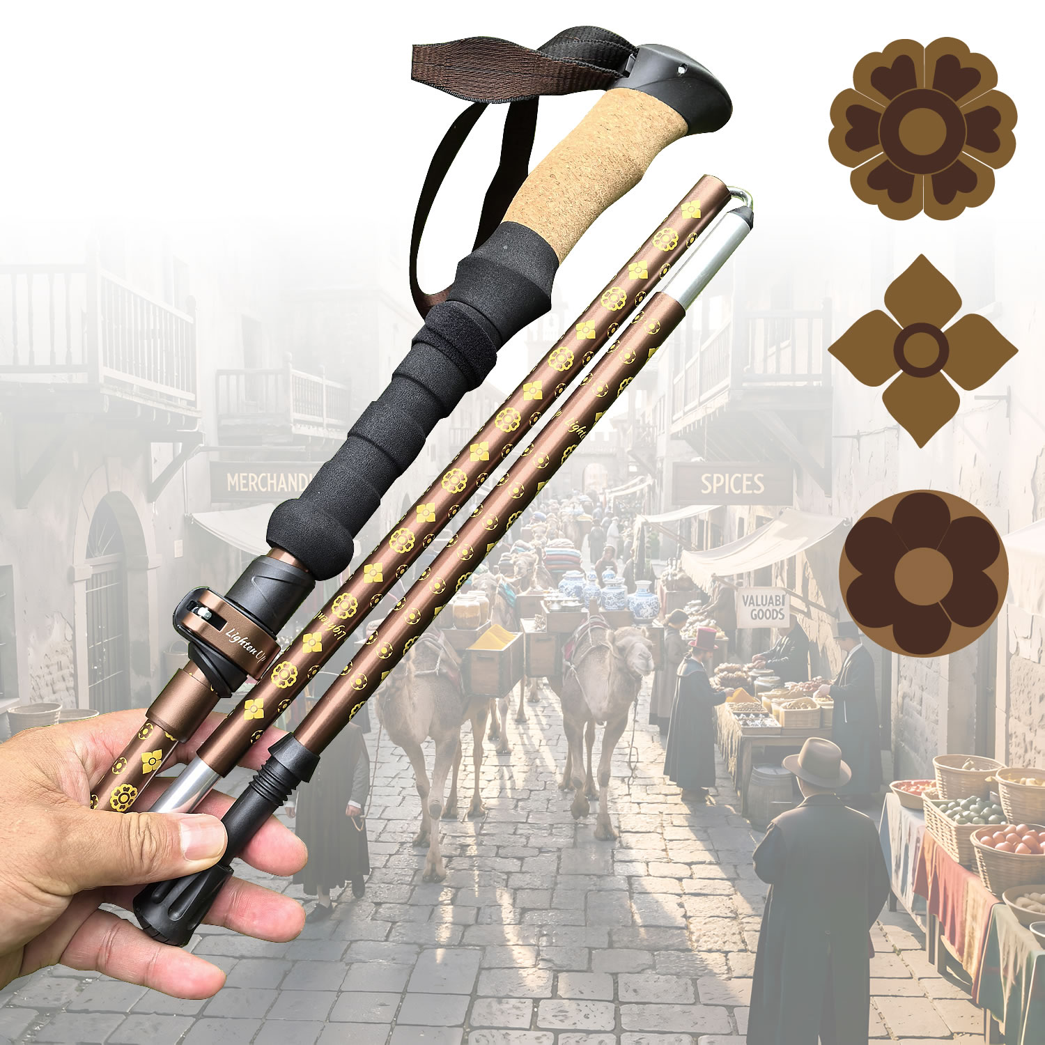 Tragbarer, verstellbarer Wande – Folding Walking Sticks Hiking Adjustable Bewertung und Preis