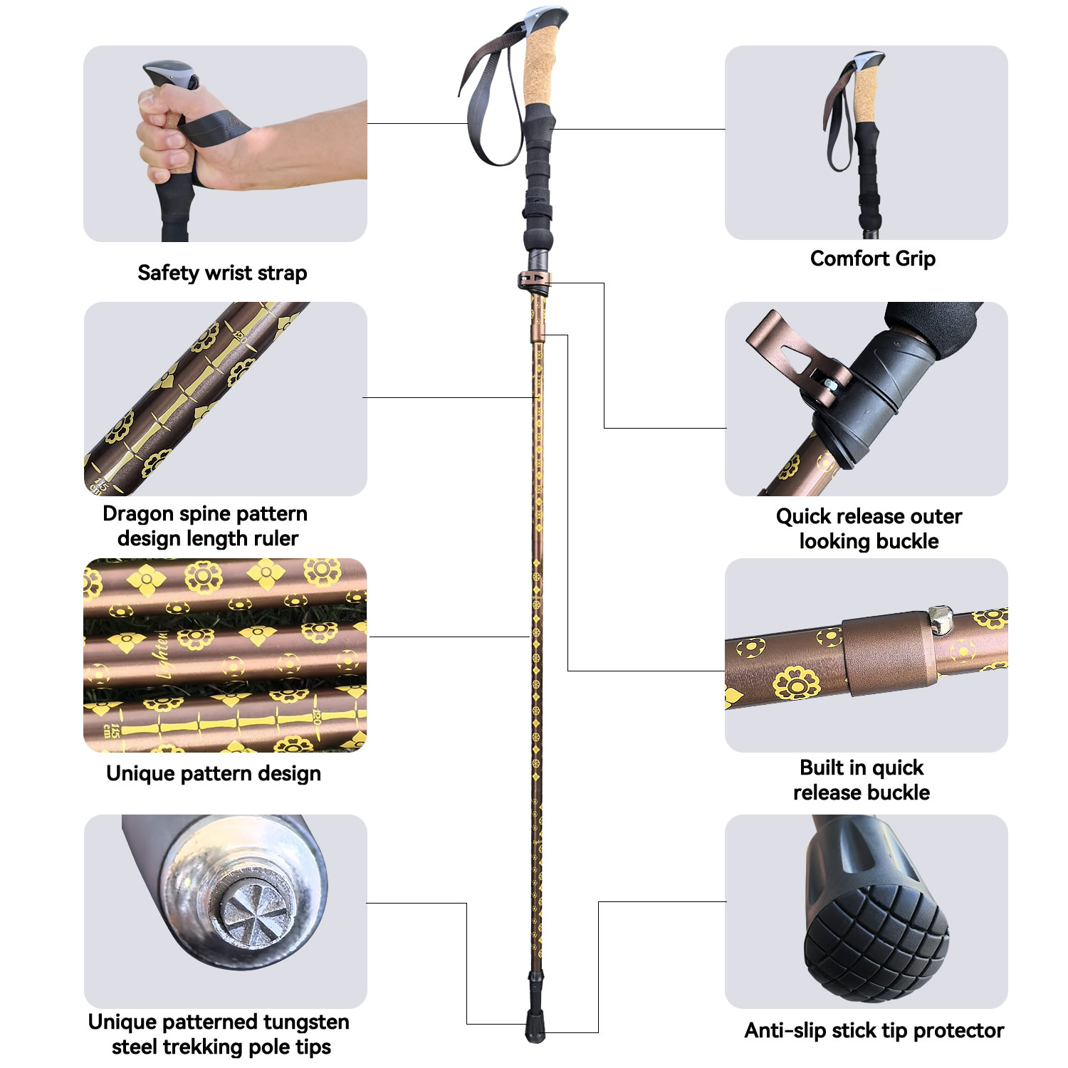 Tragbarer, verstellbarer Wande – Folding Walking Sticks Hiking Adjustable Bewertung und Preis